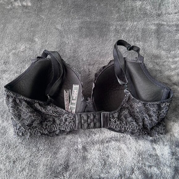 Victoria Secret Dream Angels Lined Demi in Black Lace Size 34DD - Picture 2 of 4